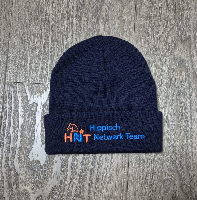 Gebreide muts met HNT logo